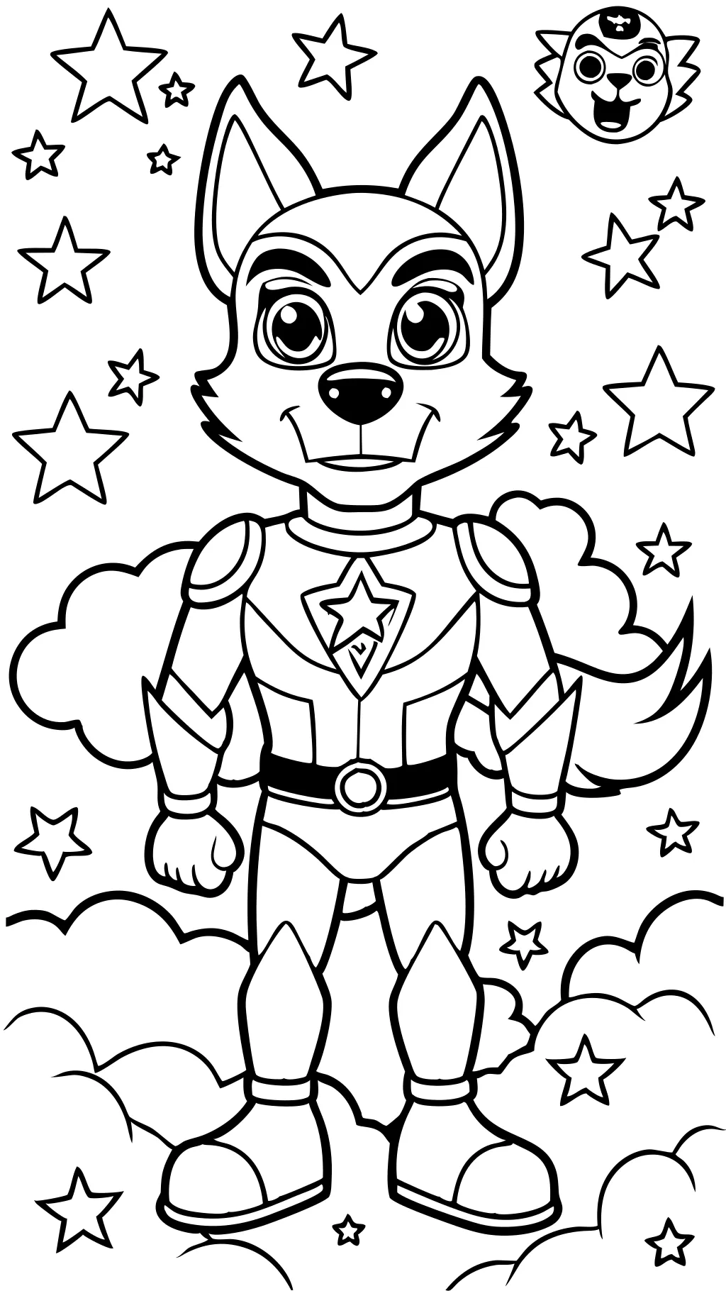 mighty pups coloring page